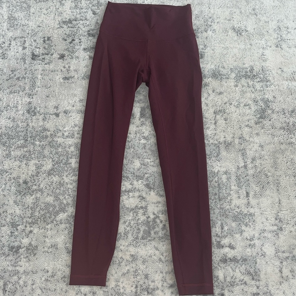 Maroon lulu lemon leggings